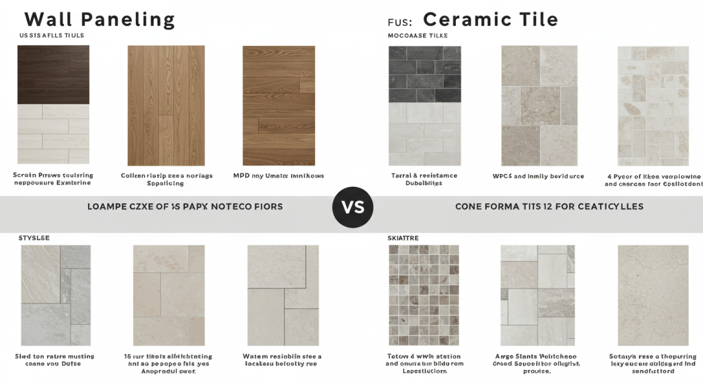 PVC wall panel vs Ceramic tiles comparison