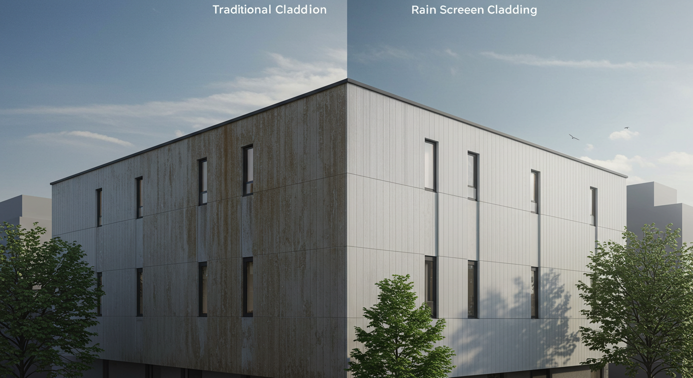 advantages of rain screen cladding over traditional cladding