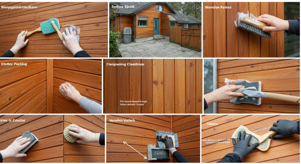 how to clean and maintain wood cladding panels