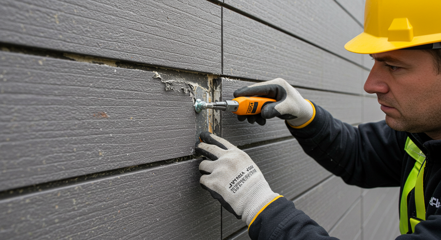 how to fix loose wall cladding panels