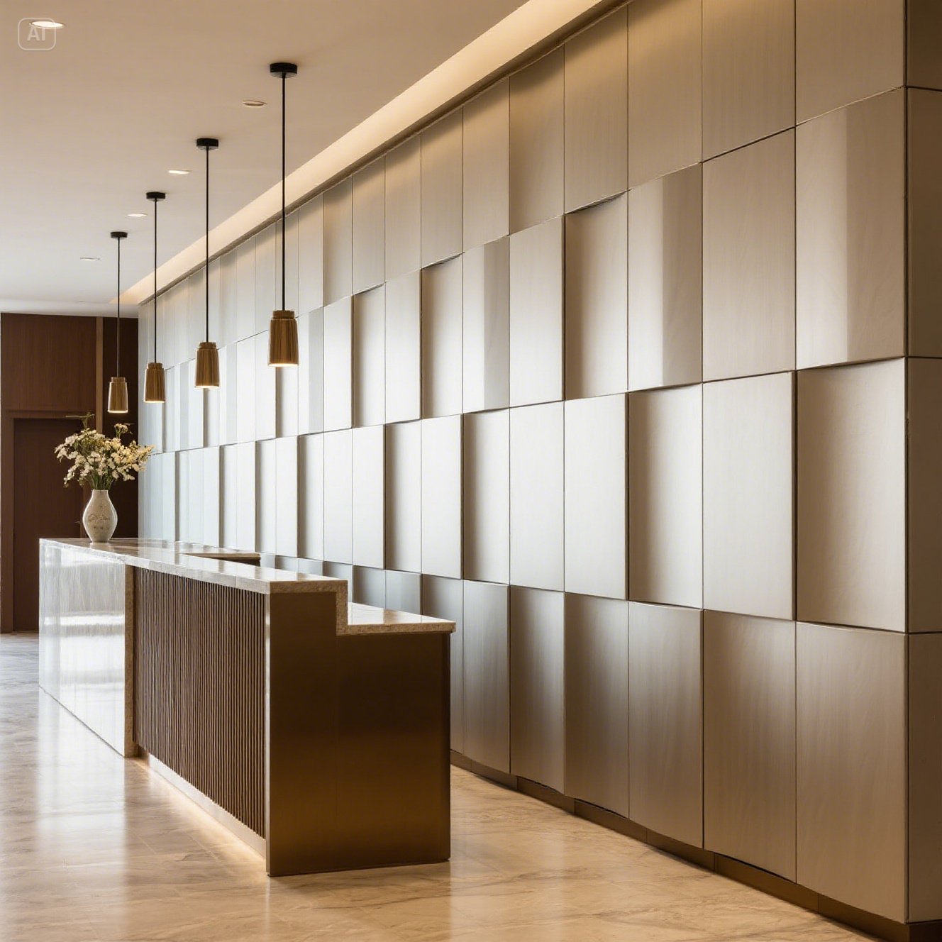 hotel lobby wall cladding panels
