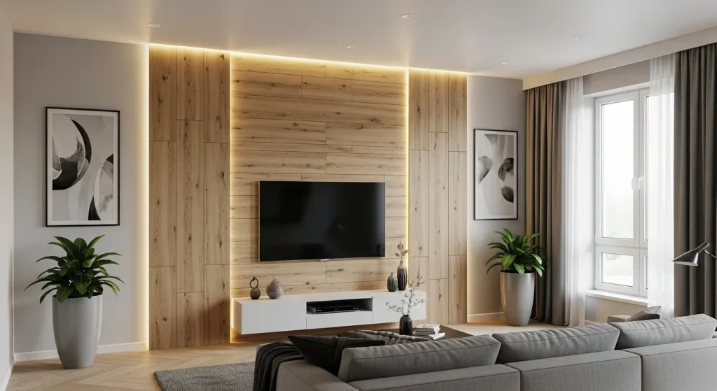 Modern WPC Wall Cladding Ideas for Living Rooms